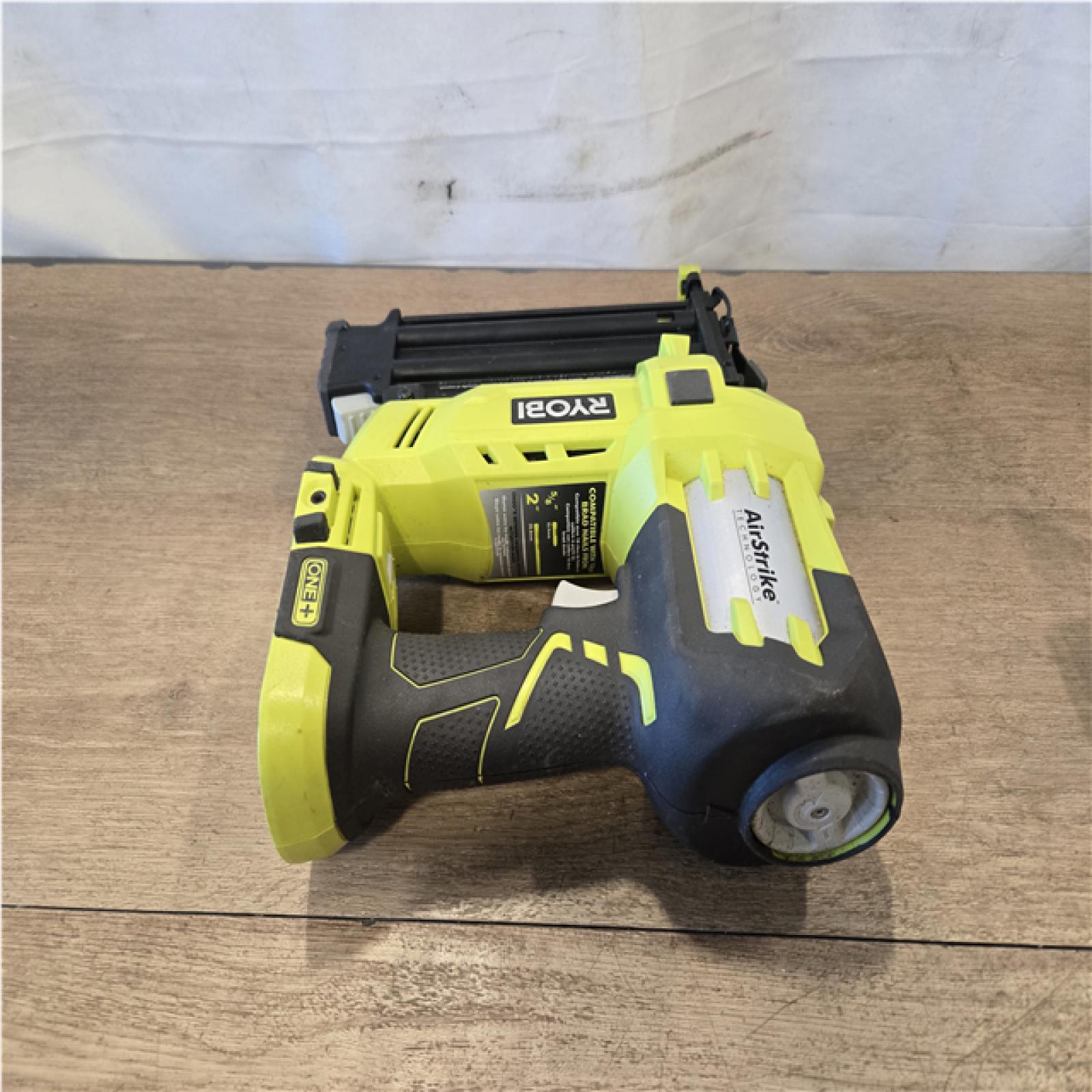 AS-IS RYOBI ONE+ 18V 18-Gauge Cordless AirStrike Brad Nailer (Tool Only)