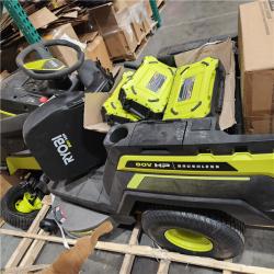 Dallas Location - As-Is RYOBI 80V HP Brushless 42 in. Battery Electric Cordless Riding Lawn Tractor with (3) 80V 10Ah Batteries and Charger