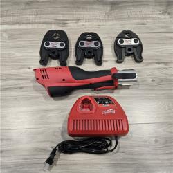 AS-IS MILWAUKEE 12-Volt Lithium-Ion Force Logic Cordless Press Tool Kit (3 Jaws Included) with Two 1.5 Ah Battery and Hard Case