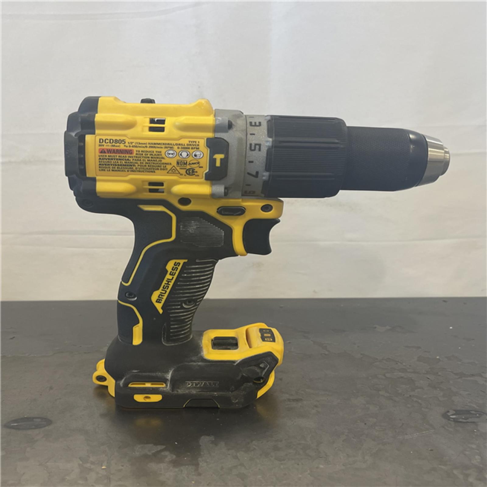 AS-IS- DEWALT 20V Compact Cordless 1/2 in. Hammer Drill (Tool-Only)