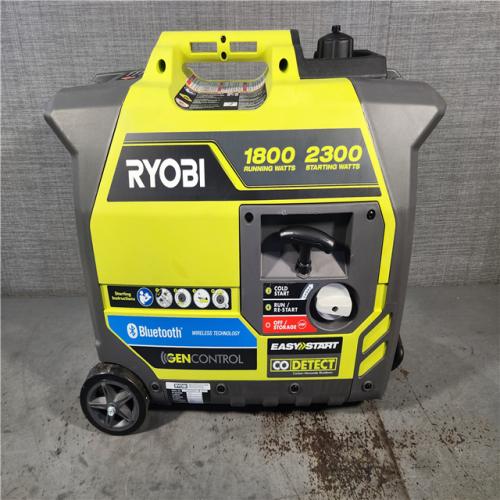 HOUSTON LOCATION - AS-IS RYOBI 2,300-Watt Recoil Start Bluetooth Super Quiet Gasoline Powered Digital Inverter Generator with CO Shutdown Sensor