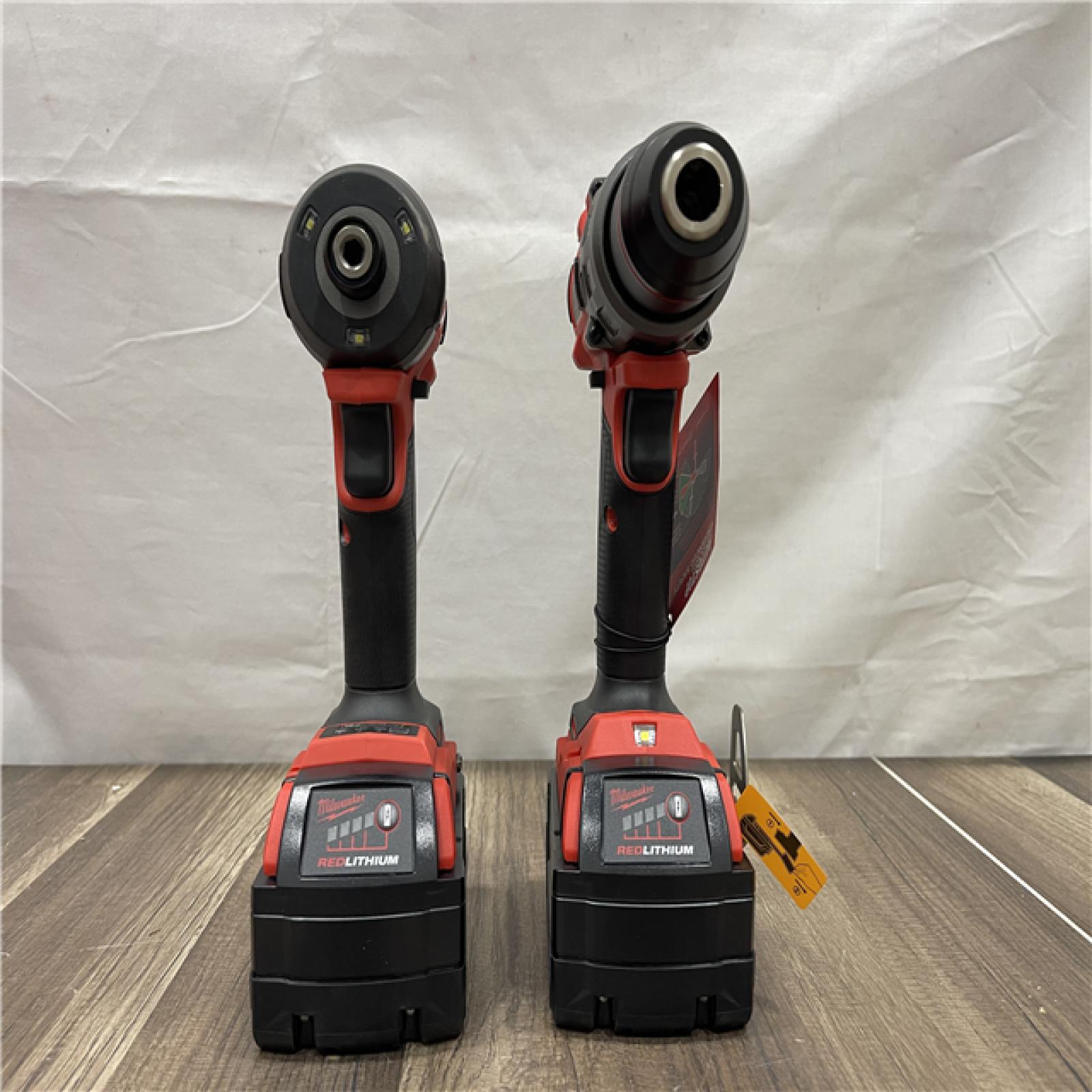 AS-IS Milwaukee FUEL 18V Lithium-Ion Brushless Cordless Hammer Drill and Impact Driver Combo Kit