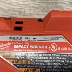AS-IS Milwaukee FUEL 18V Lithium-Ion Brushless Cordless 1/2 in. Impact Wrench w/Friction Ring Kit
