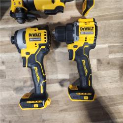 HOUSTON LOCATION - AS-IS (APPEARS LIKE NEW) DeWalt 20V MAX ATOMIC Cordless Brushless 4 Tool Combo Kit