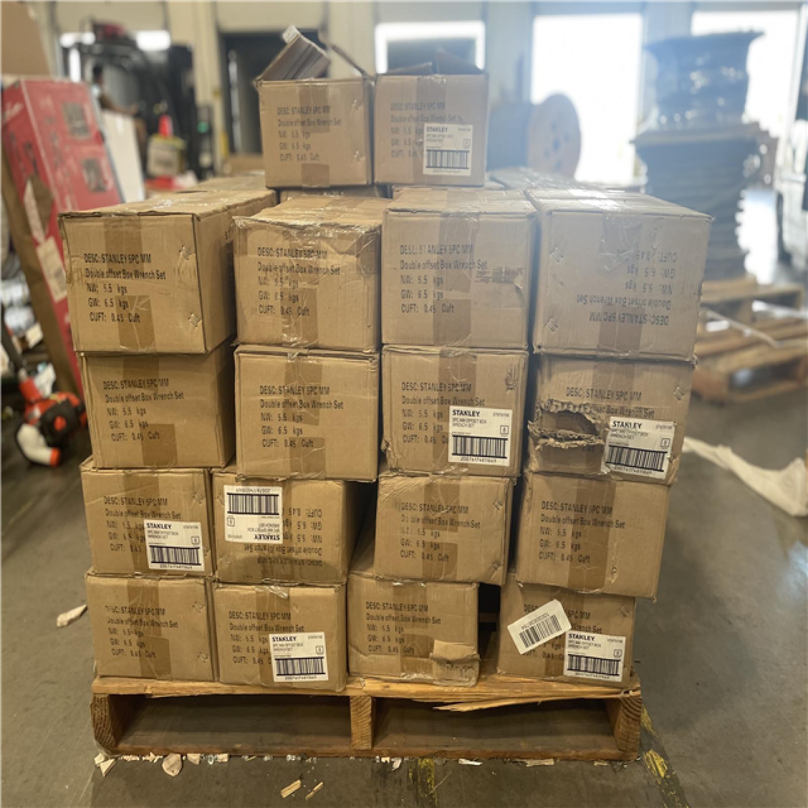 DALLAS LOCATION- NEW  STANLEY DOUBLE OFFSET WRENCH SET PALLET (396 UNITS)