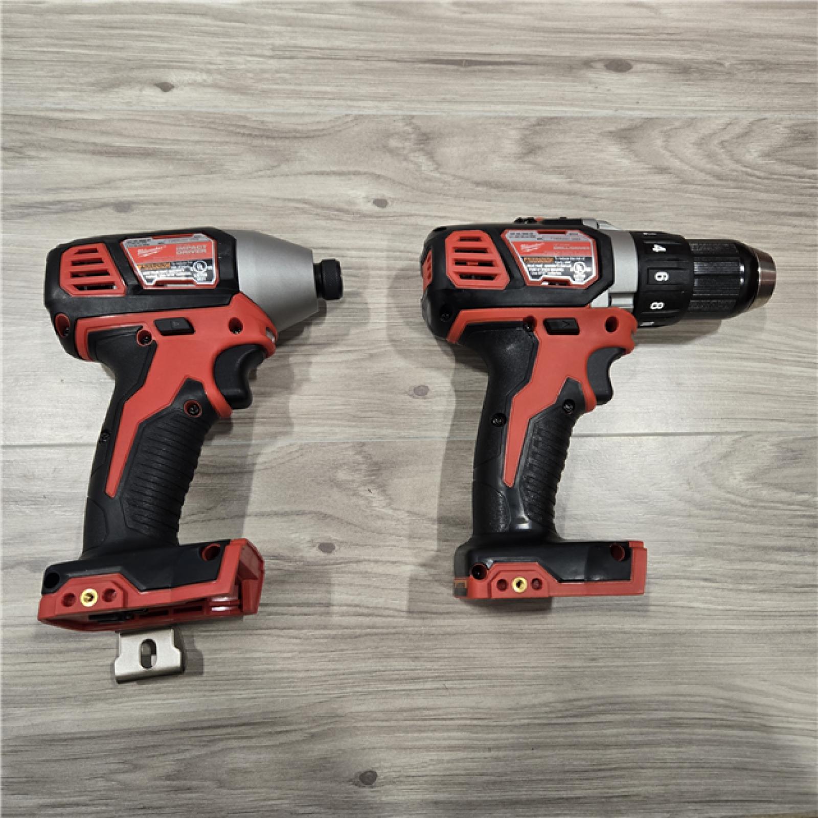 LIKE NEW- Milwaukee 18V Cordless Brushed 2 Tool Drill/Driver and Impact Driver Kit