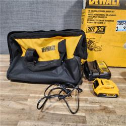 HOUSTON LOCATION - AS - IS DEWALT 20V MAX XR Lithium-Ion Cordless 2-1/2 in. 15-Gauge Finish Nailer Kit