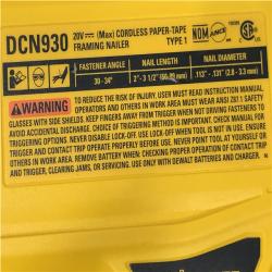 AS-IS DEWALT 20V 30 Degree Cordless Framing Nailer (Tool-Only)