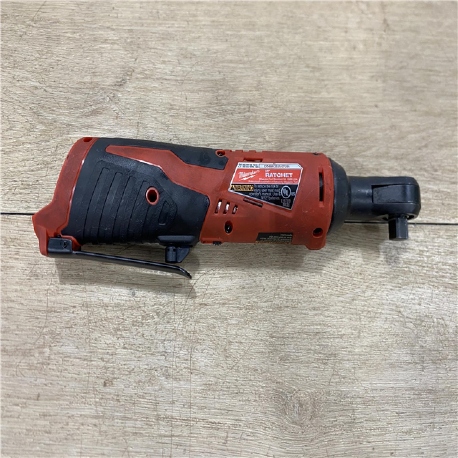 AS-IS Milwaukee 12V Lithium-Ion Cordless 3/8 in. Ratchet (Tool-Only)