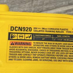 AS-IS DEWALT 20-Volt 21° Cordless Framing Nailer (Tool-Only)