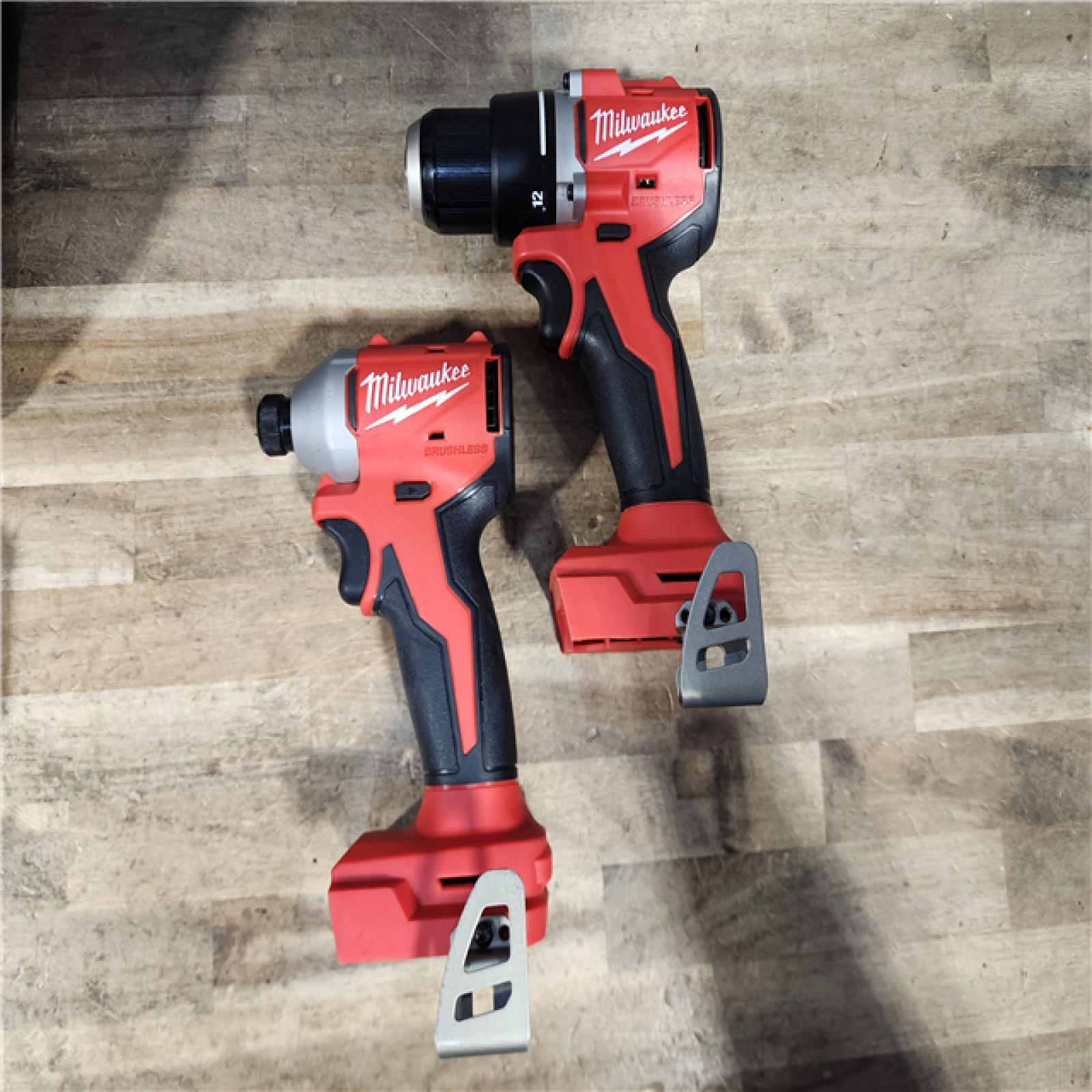 HOUSTON LOCATION - AS-IS Milwaukee M18 18V Lithium-Ion Brushless Cordless Compact Drill/Impact Combo Kit