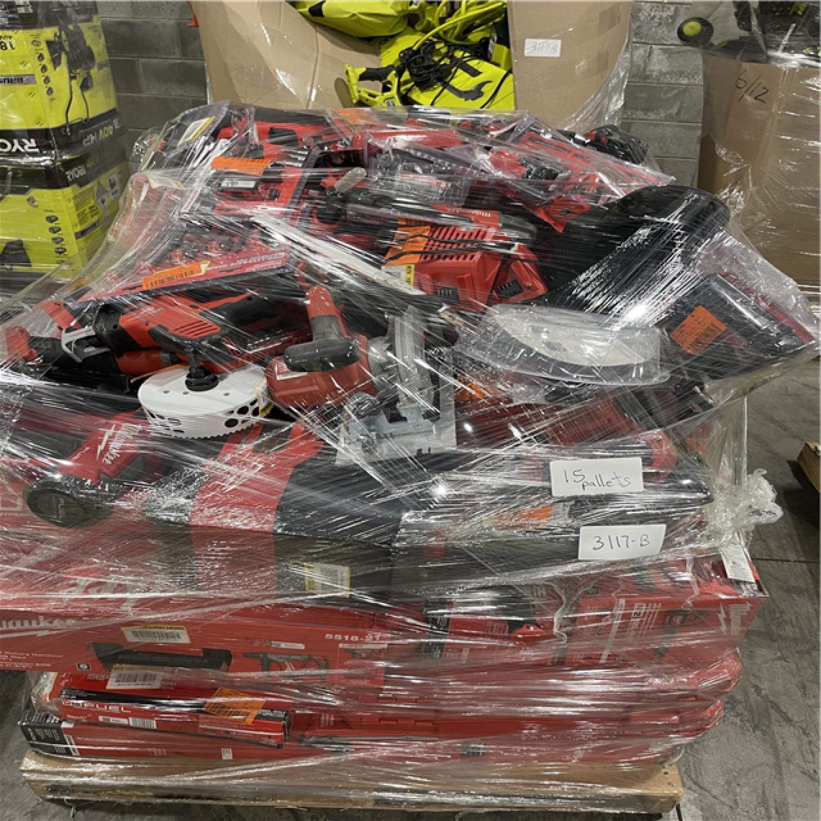 Pittston Location As-IS Power Tools Partial Truckload (15 Pallets) 3117-B