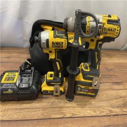 AS-IS DEWALT 20V MAX Cordless Brushless Hammer Drill/Driver 2 Tool Combo Kit with FLEXVOLT ADVANTAGE