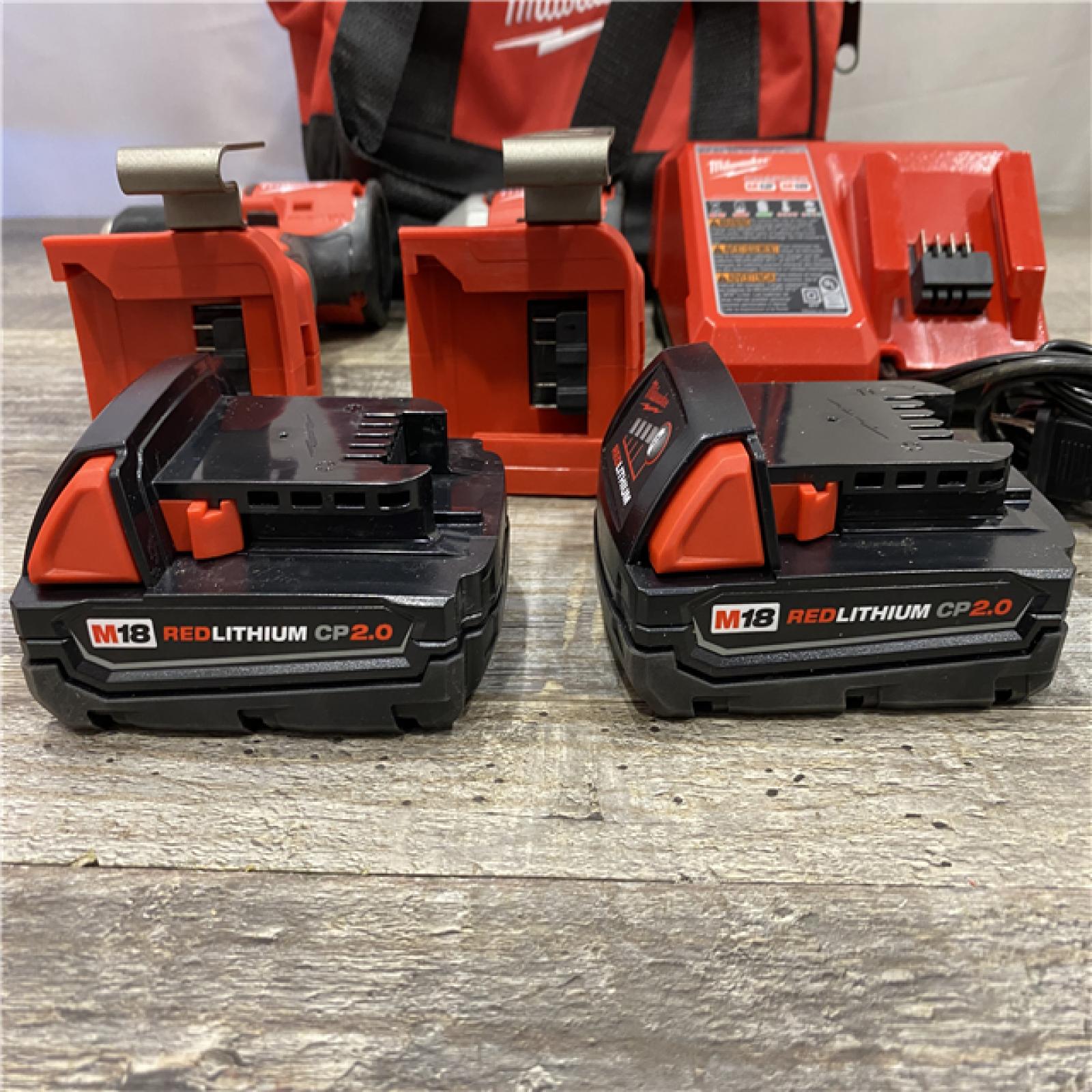 AS-IS Milwaukee 18V Lithium-Ion Brushless Cordless Compact Drill/Impact Combo Kit