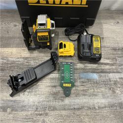 AS-IS DEWALT 12V MAX Lithium-Ion 100 ft. Green Self-Leveling 3-Beam 360 Degree Laser Level Kit