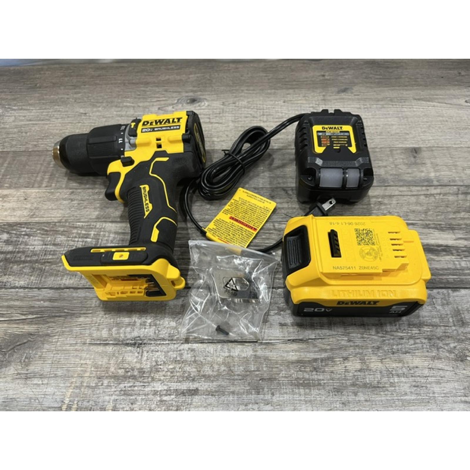 AS-IS DEWALT ATOMIC 20V Lithium-Ion Cordless 1/2 in. Hammer Drill Kit