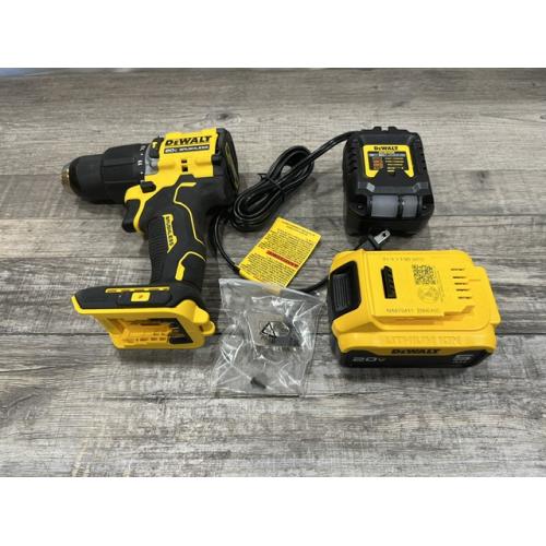 AS-IS DEWALT ATOMIC 20V Lithium-Ion Cordless 1/2 in. Hammer Drill Kit