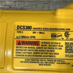 AS-IS DEWALT 20V MAX Cordless Reciprocating Saw (Tool Only)