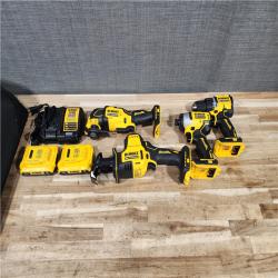 HOUSTON LOCATION - AS-IS (APPEARS LIKE NEW) DEWALT ATOMIC 20-Volt Lithium-Ion Cordless Brushless (4-Tool) Combo Kit