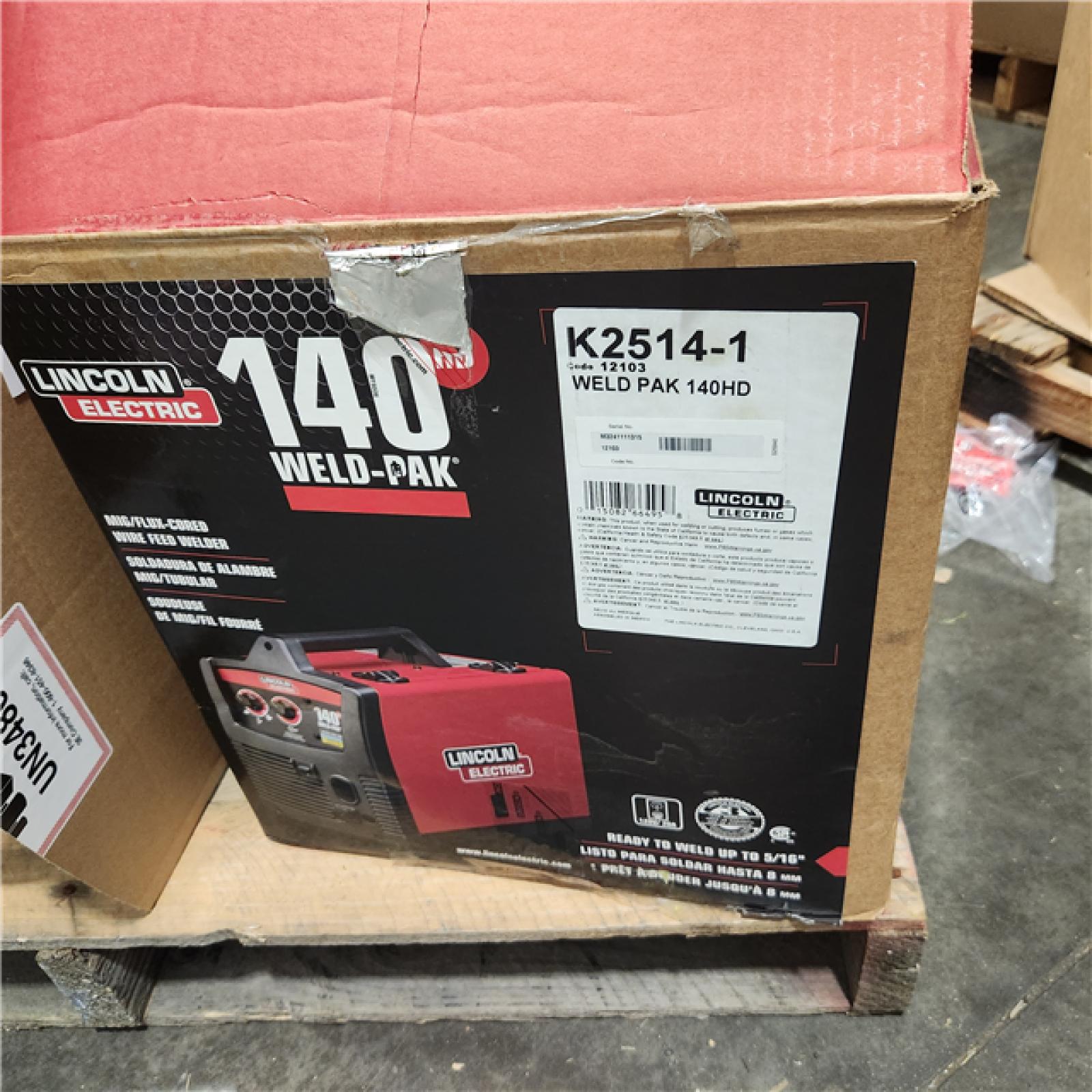 Dallas Location - As-Is Lincoln Electric Weld-Pak 140 Amp Welder