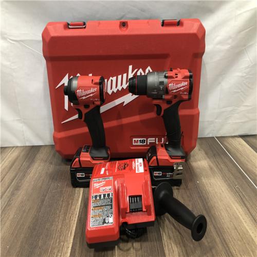 AS-IS Milwaukee FUEL 18V Lithium-Ion Brushless Cordless Hammer Drill and Impact Driver Combo Kit