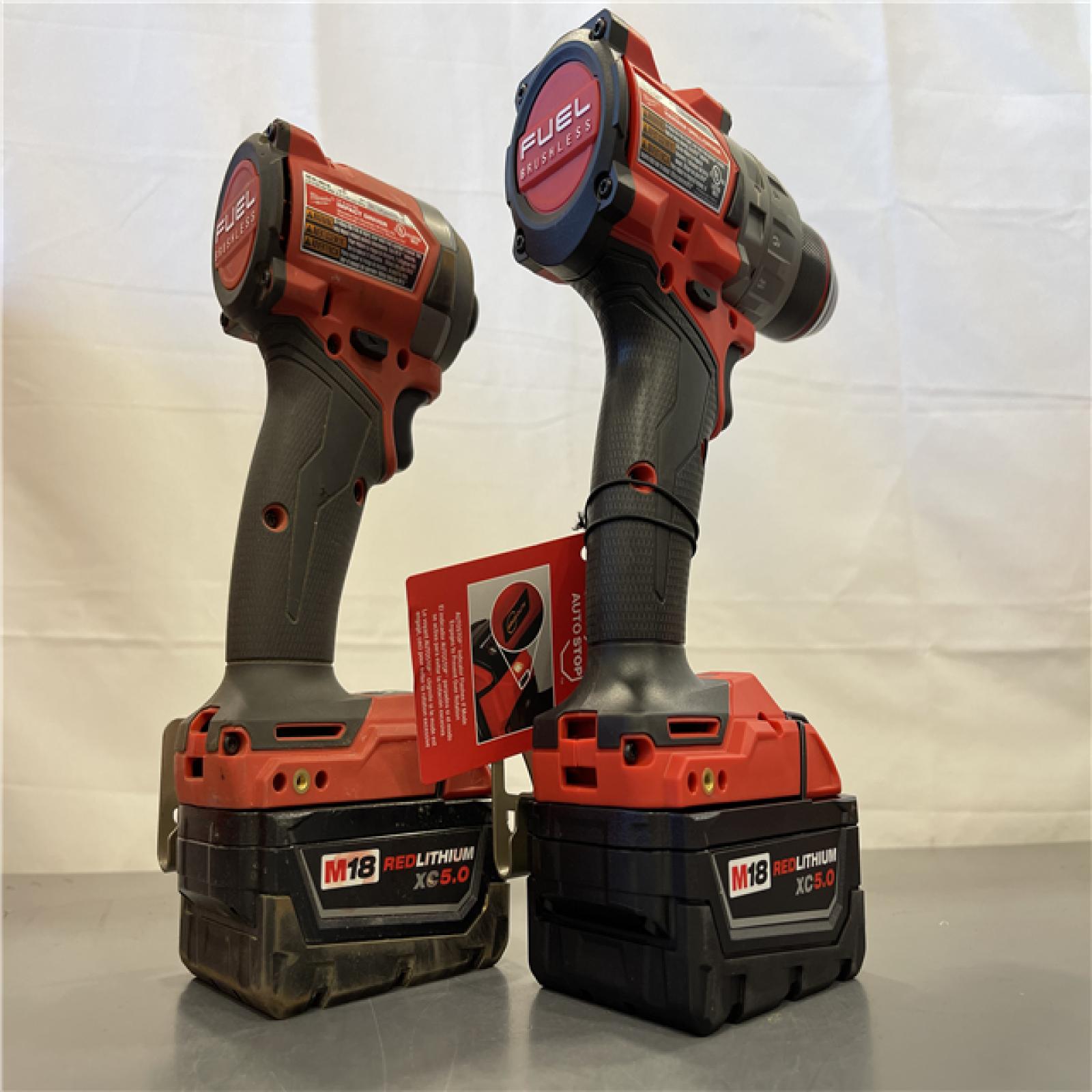 AS-IS - MILWAUKEE FUEL 18V Lithium-Ion Brushless Cordless Hammer Drill and Impact Driver Combo Kit