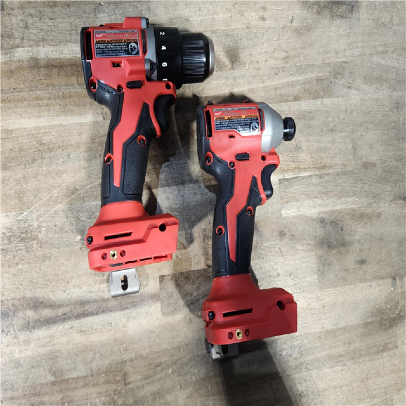 HOUSTON LOCATION - AS-IS Milwaukee M18 18V Lithium-Ion Brushless Cordless Compact Drill/Impact Combo Kit (2-Tool) W/(2) 2.0 Ah Batteries  Charger & Bag