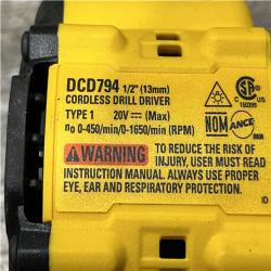 AS-IS DEWALT Atomic 20V Lithium-Ion Cordless Compact 1/2 in. Drill/Driver Kit