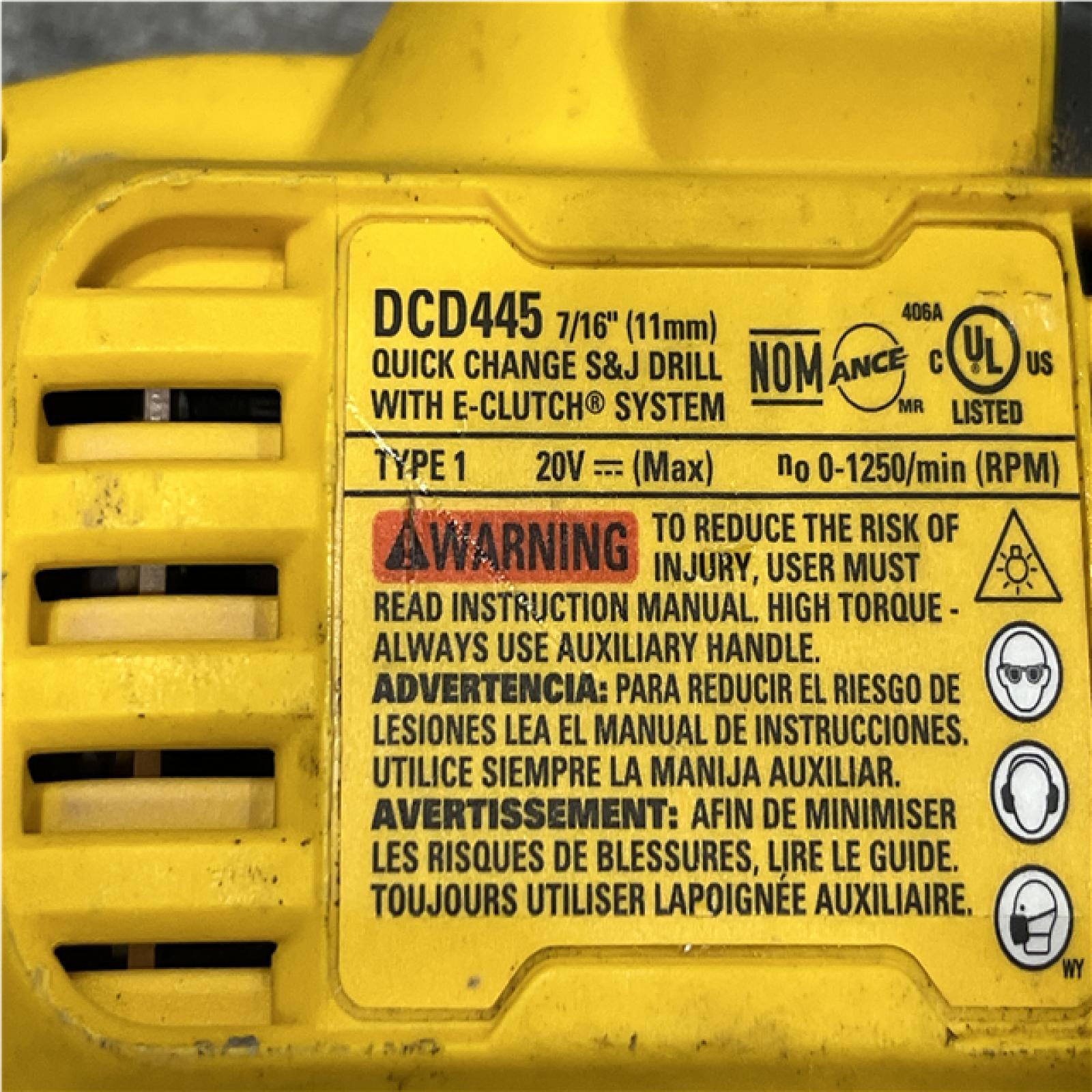 AS-IS DEWALT 20V Max Cordless Brushless 7/16 in. Quick Change Stud and Joist Drill (Tool Only)