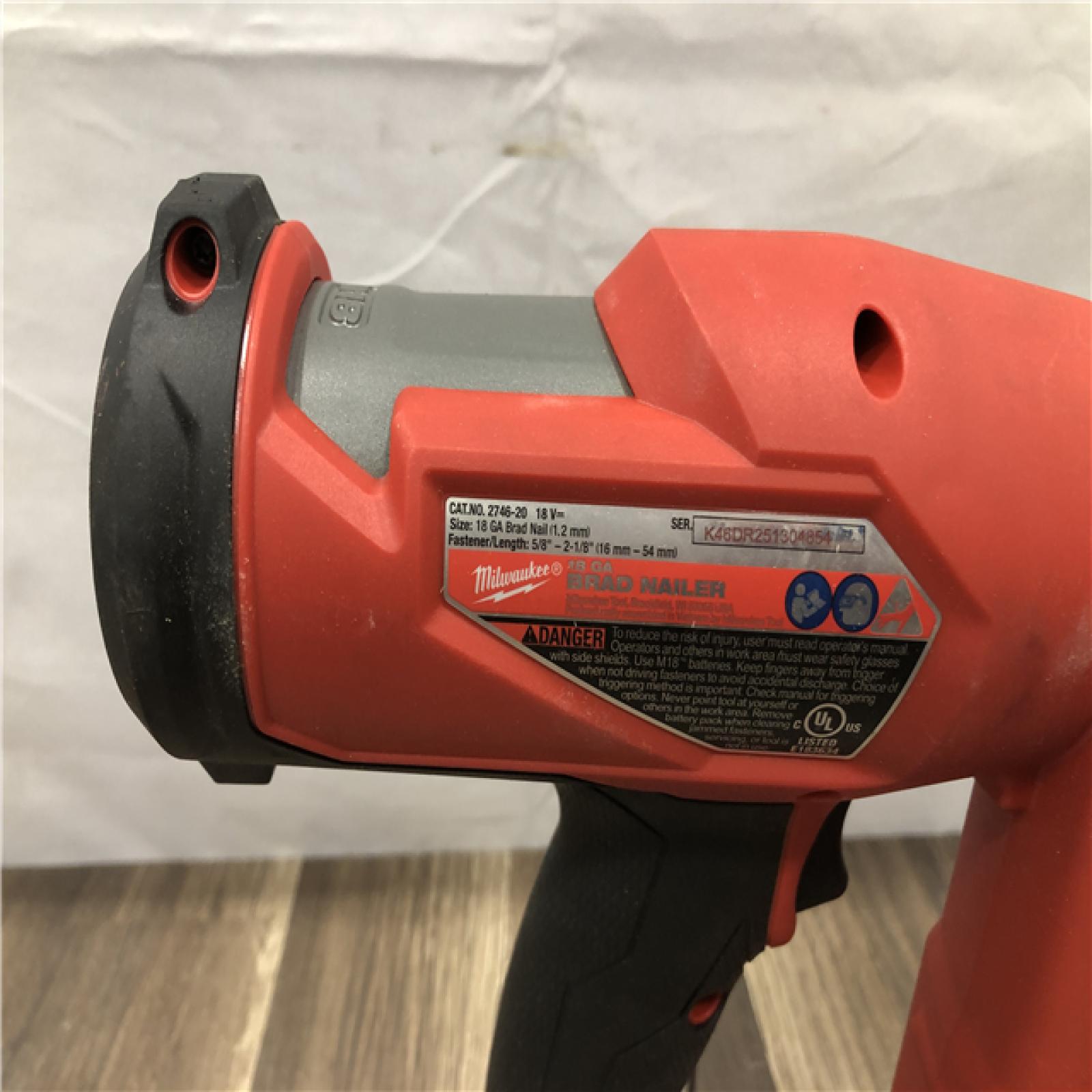 AS-IS Milwaukee  FUEL 18-Volt Lithium-Ion Brushless Cordless Gen II 18-Gauge Brad Nailer (Tool-Only)