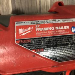 AS-IS Milwaukee  FUEL 3-1/2 in. 18-Volt 21-Degree Lithium-Ion Brushless Cordless Framing Nailer (Tool-Only)