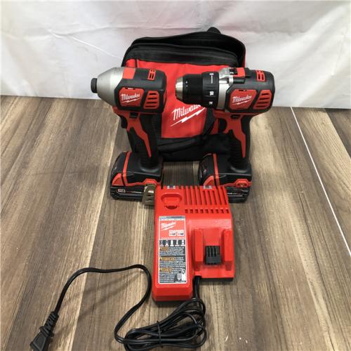 AS-IS Milwaukee 18V Lithium-Ion Cordless Drill Driver/Impact Driver Combo Kit