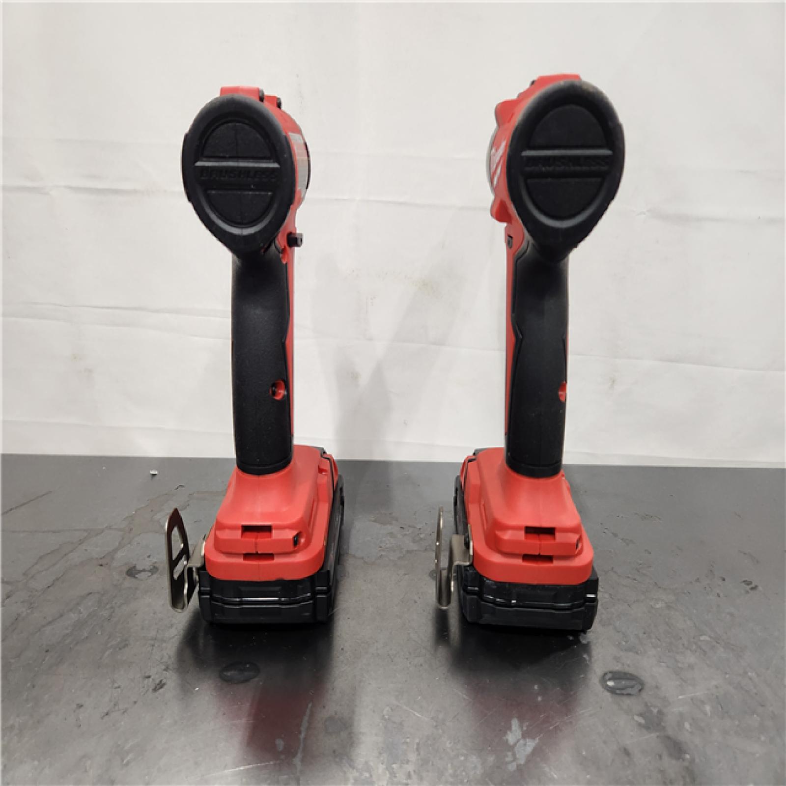 AS-IS- Milwaukee18V Lithium-Ion Brushless Cordless Compact Drill/Impact Combo Kit