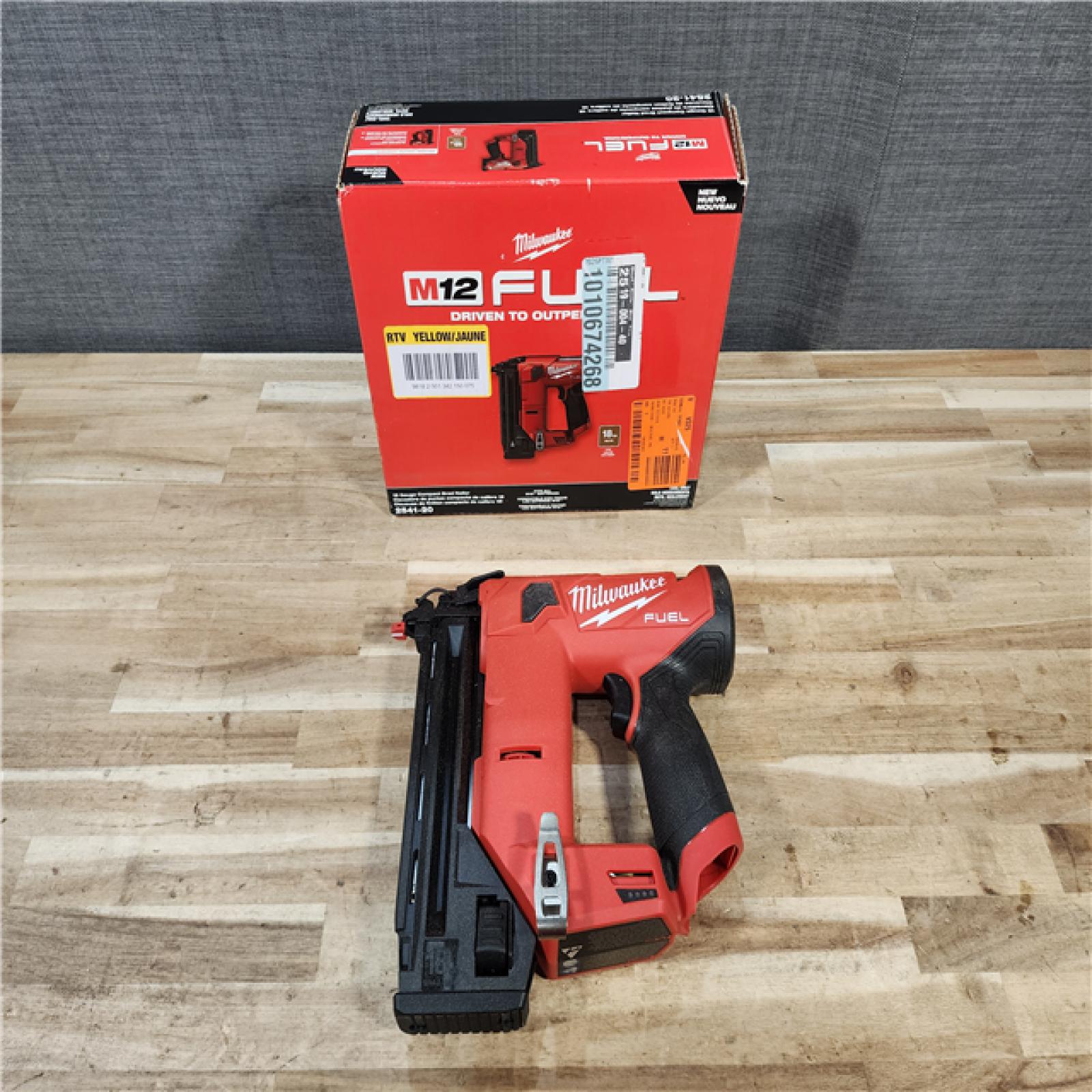 HOUSTON LOCATION - AS-IS Milwaukee FUEL 12-Volt Lithium-Ion Brushless Cordless 18-Gauge 1-1/2 in. Compact Brad Nailer (Tool Only)