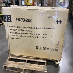 DALLAS LOCATION - Husky Heavy-Duty 52 in. W x 20 in. D 9-Drawer Matte Gray Rolling Tool Cabinet