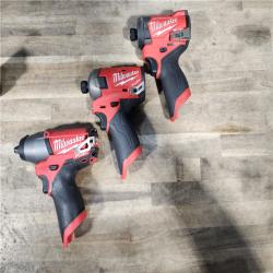 HOUSTON LOCATION - AS-IS MILWAUKEE 3 TOOL COMBO KIT W/ (2) BATTERY & CHARGER