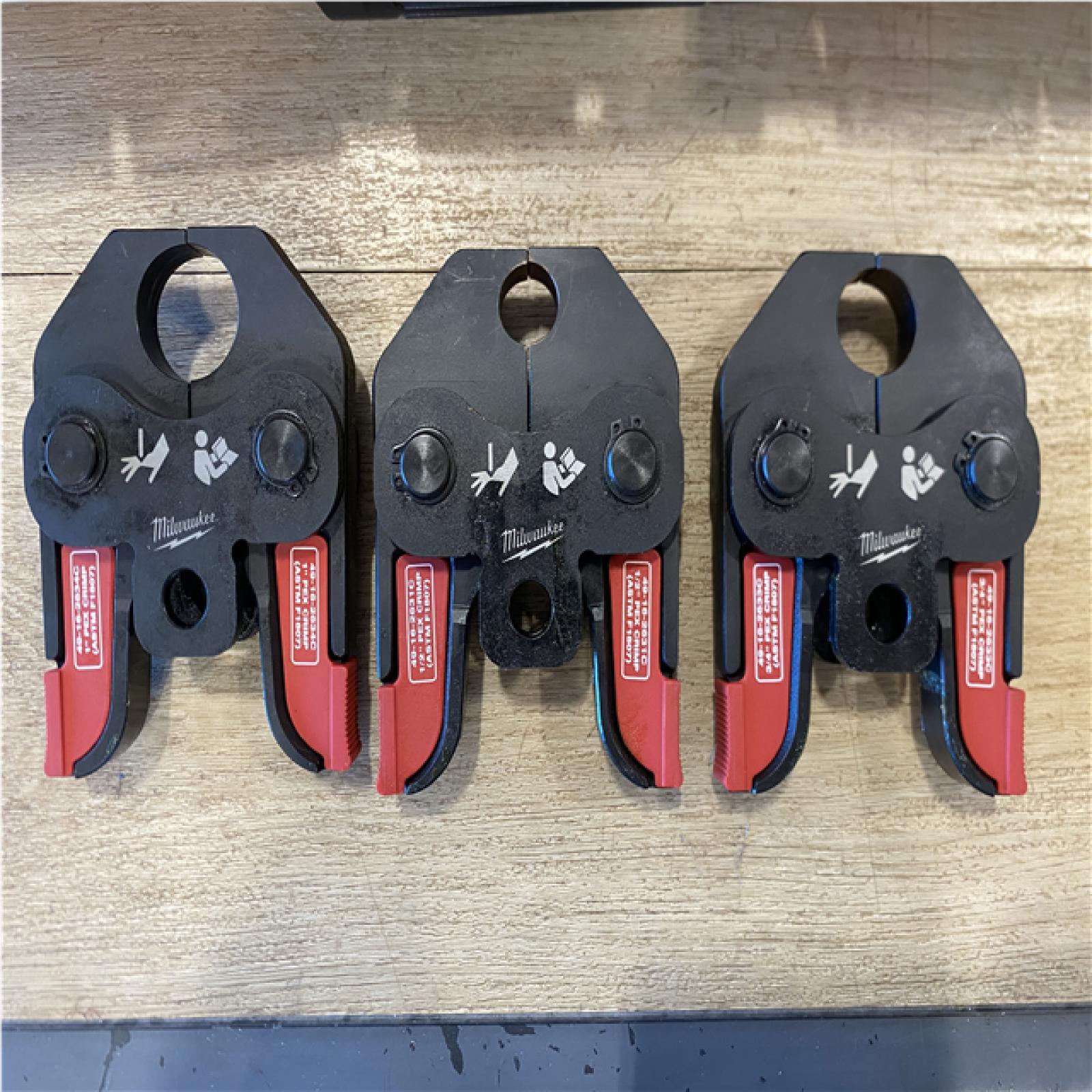 AS-IS Milwaukee 18V Lithium-Ion Cordless Short Throw Press Tool with 3 PEX Crimp Jaws Kit