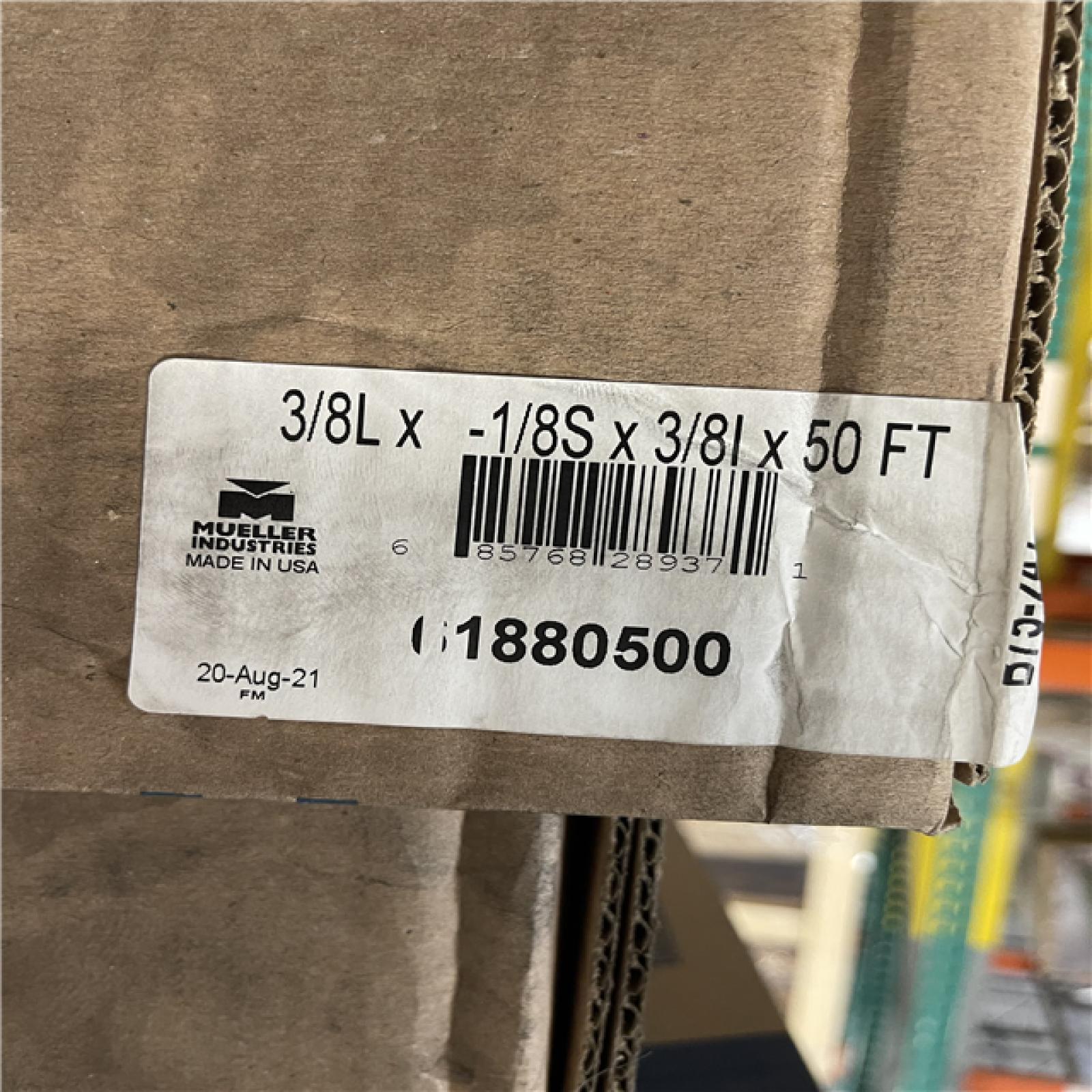 DALLAS LOCATION- AS-IS Mueller Industries 3/8 in. x 1-1/8 in. x 3/8 in. x 50 ft. Air Conditioner Line Set (13 UNITS)