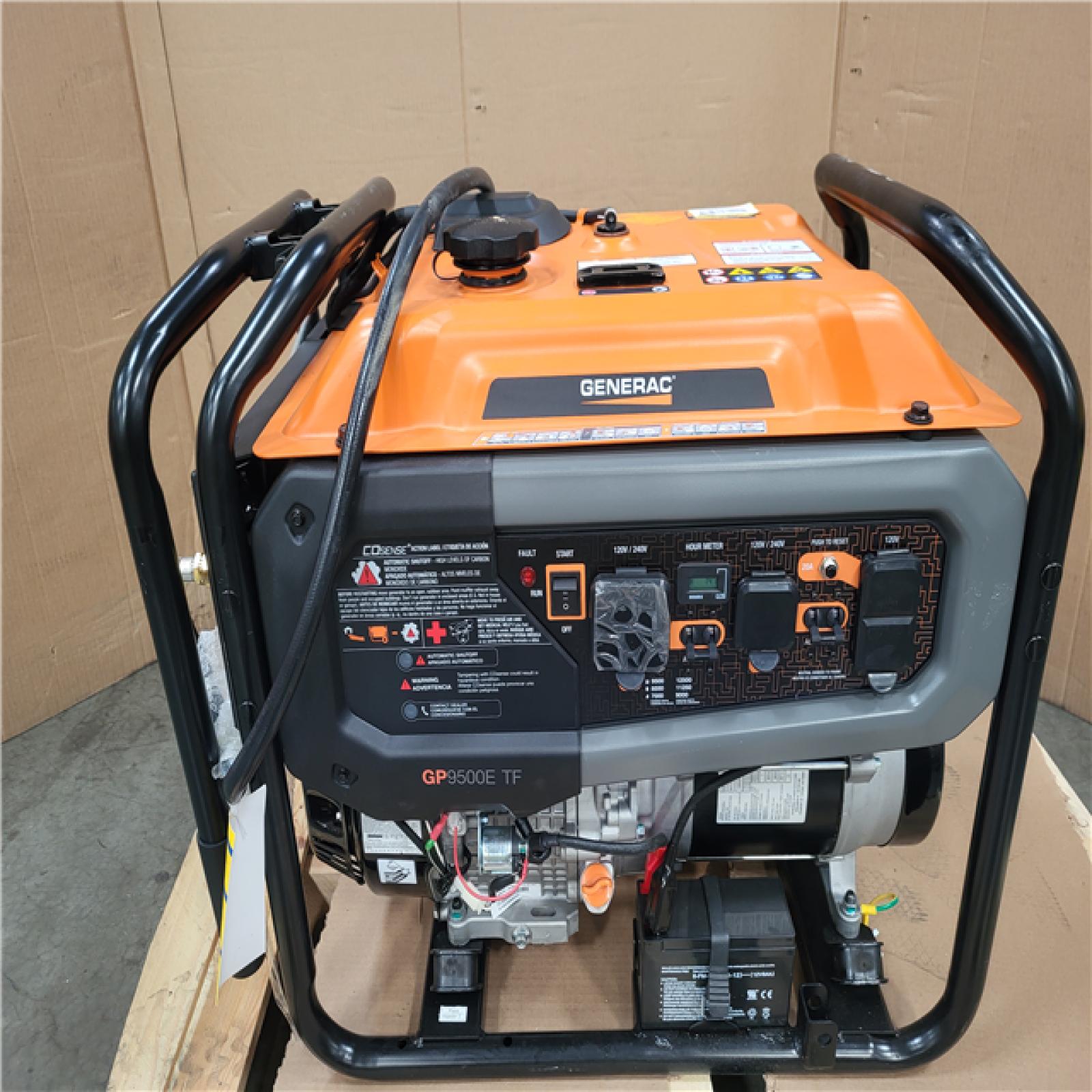 CALIFORNIA AS-IS GENERAC 9500-Watt Electric Start Tri Fuel Portable Generator