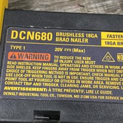 AS-IS DEWALT 20V MAX XR Lithium-Ion Electric Cordless 18-Gauge Brad Nailer (Tool Only)