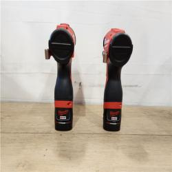 AS-IS- M12 12-Volt Lithium-Ion Brushless Cordless Subcompact Drill and Impact Driver Combo Kit W/2 Batteries and Bag (2-Tool)