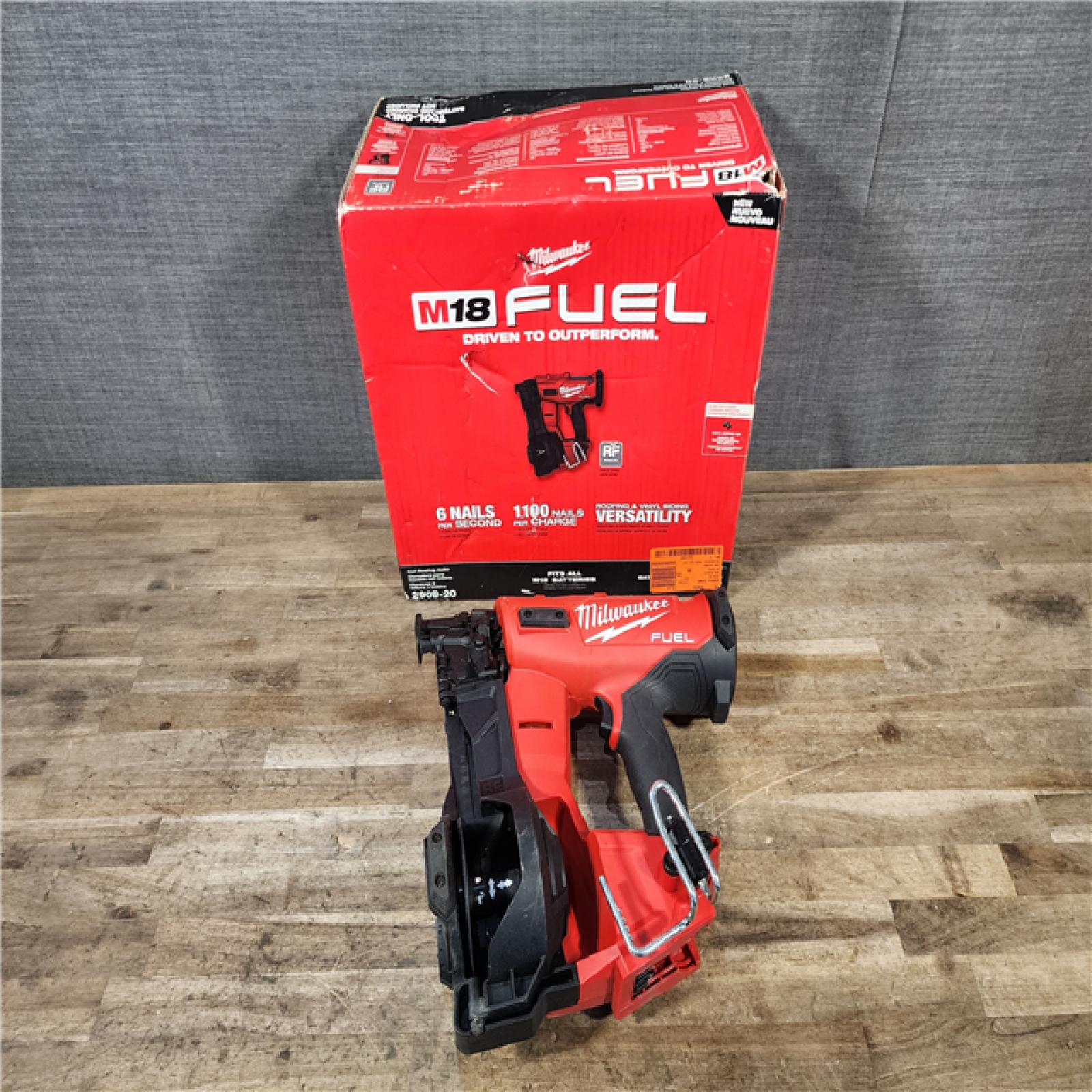 HOUSTON LOCATION - AS-IS Milwaukee M18 FUEL 18-Volt Lithium-Ion Brushless Cordless Coil Roofing Nailer (Tool Only)