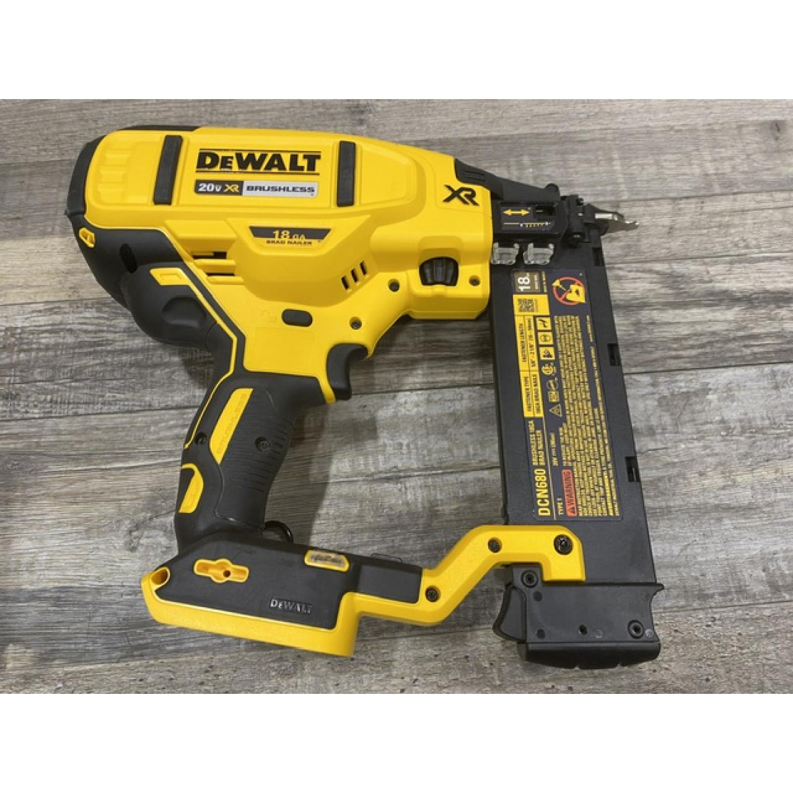 AS-IS DEWALT 20V MAX XR Lithium-Ion Electric Cordless 18-Gauge Brad Nailer (Tool Only)