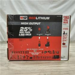 Like New! Milwaukee 12V Lithium-Ion XC High Output 5.0 Ah Battery Pack (2-Pack) Starter Kit with Charger