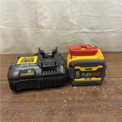 AS-IS DEWALT FLEXVOLT 20V/60V MAX Lithium-Ion 6.0Ah Battery Pack with 6 Amp Output Charger