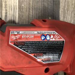 AS-IS Milwaukee  FUEL 18-Volt Lithium-Ion Brushless Cordless 18-Gauge 1/4 in. Narrow Crown Stapler (Tool-Only)