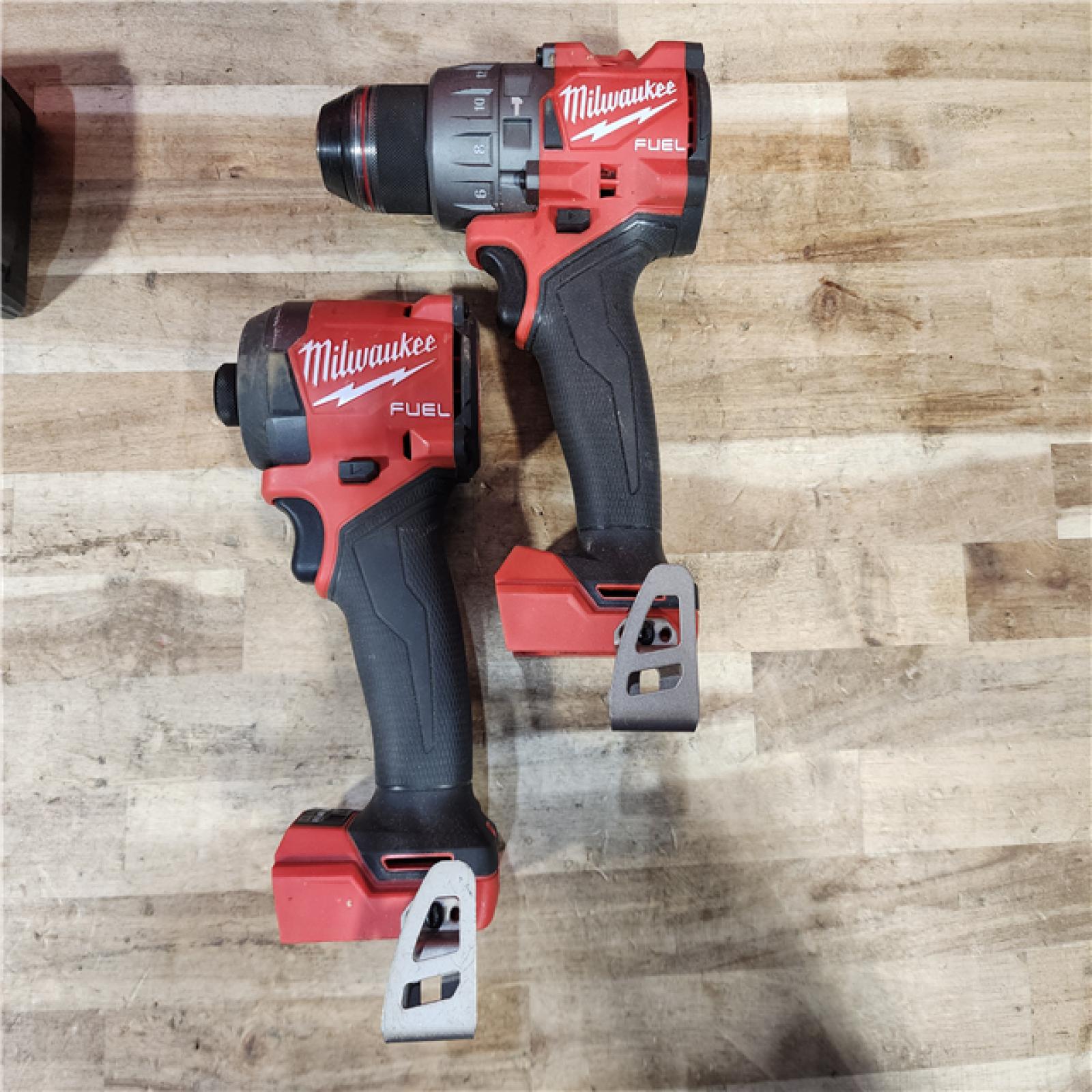 HOUSTON LOCATION - AS-IS Milwaukee FUEL 18V Lithium-Ion Brushless Cordless Hammer Drill and Impact Driver Combo Kit
