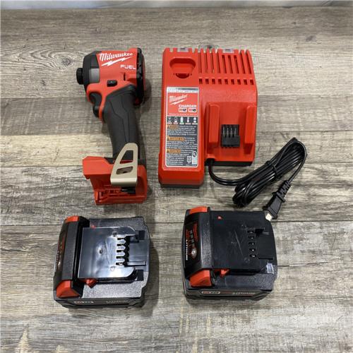 AS-IS Milwaukee FUEL 18V Lithium-Ion Brushless Cordless 1/4 in. Hex Impact Driver Kit
