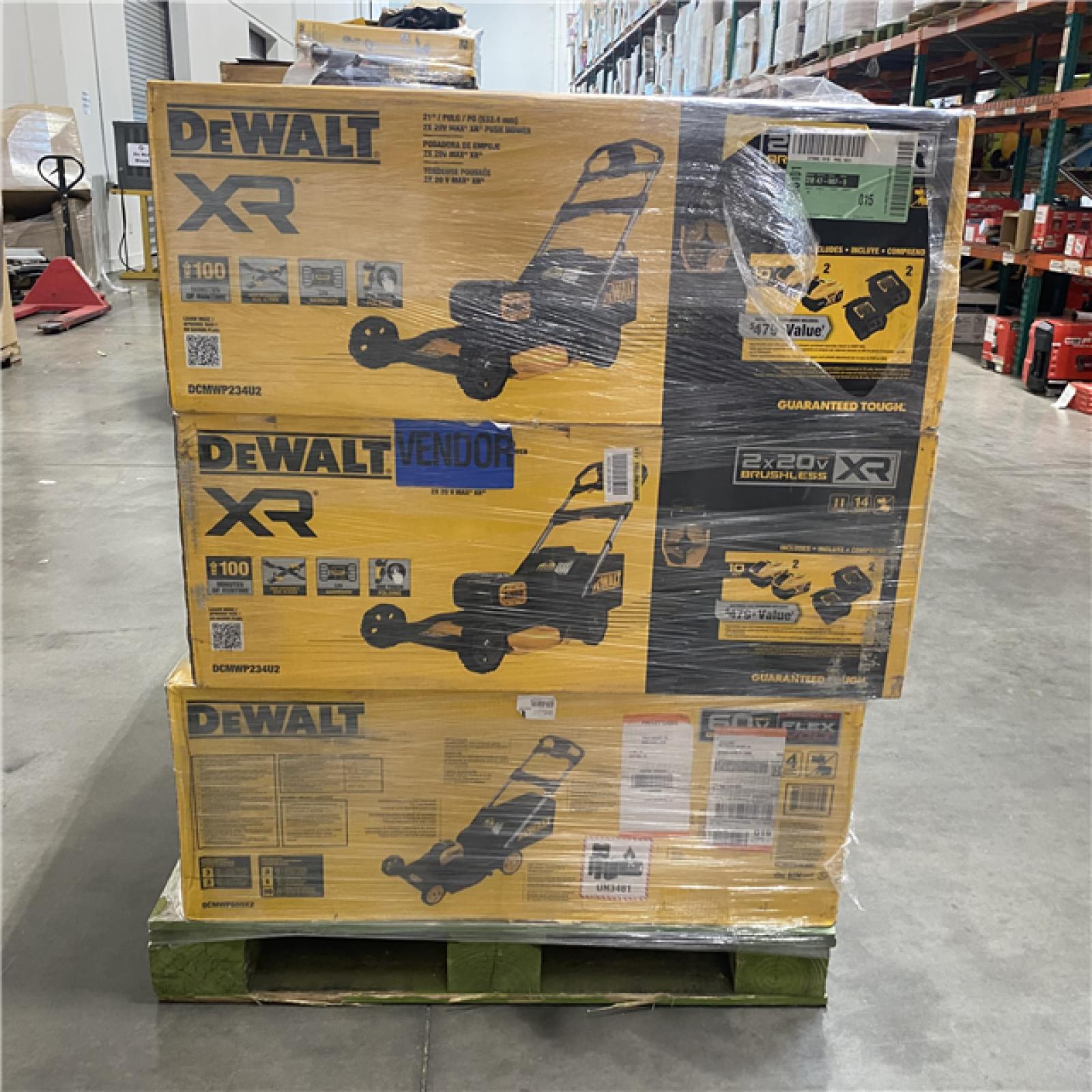 Dallas Location - As-Is DEWALT Lawn Mower Pallet