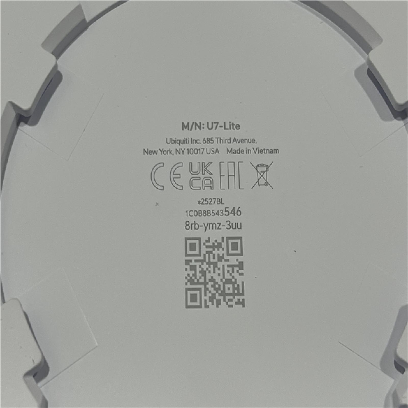 Ubiquiti U7 Lite  Compact Ceiling-Mounted Wi-Fi 7 Access Point (U7-Lite)